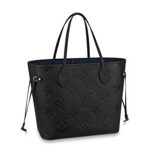 Neverfull MM Hardware Gold Empreinte Leather Black Tote Bag Handbag